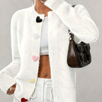Lucinda - Women's Textured Button-Front Cardigan