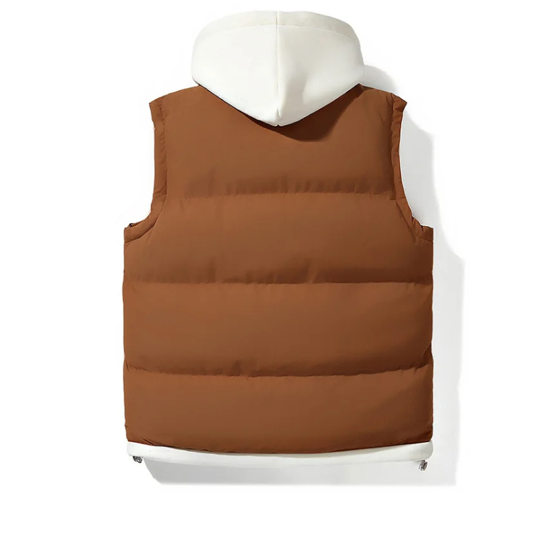 Lyndon - Men's Quilted Puffer Gilet with Fleece-Lined Hood