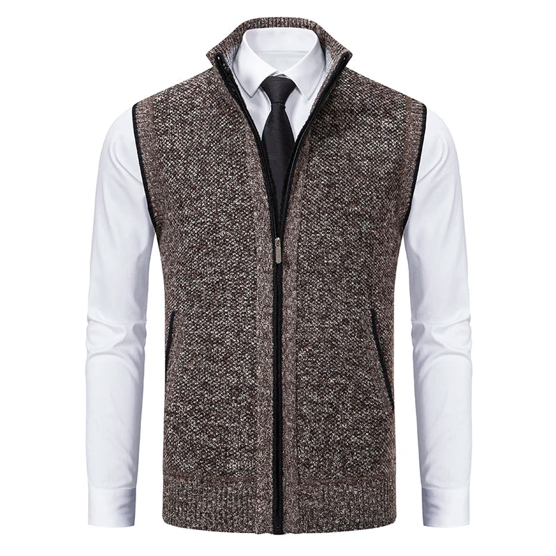 Marcus - Men's Full-Zip Wool-Blend Vest