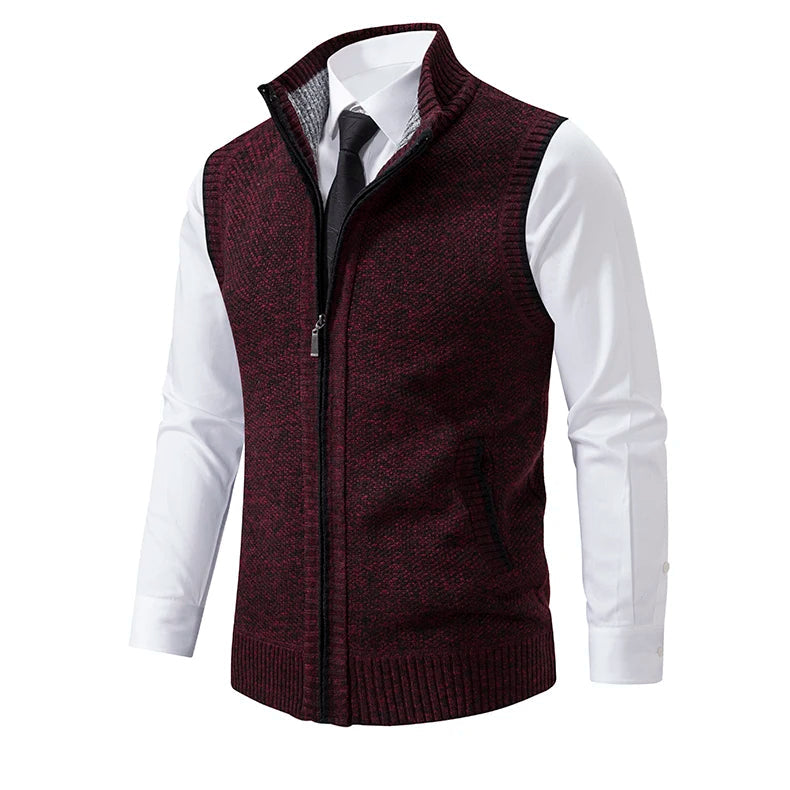 Marcus - Men's Full-Zip Wool-Blend Vest