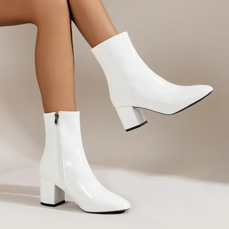 Margery - Women's Block-Heel Pointed Ankle Boot