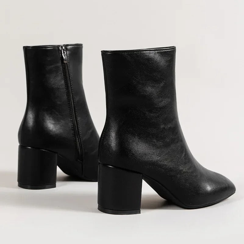 Margery - Women's Block-Heel Pointed Ankle Boot