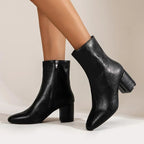 Margery - Women's Block-Heel Pointed Ankle Boot