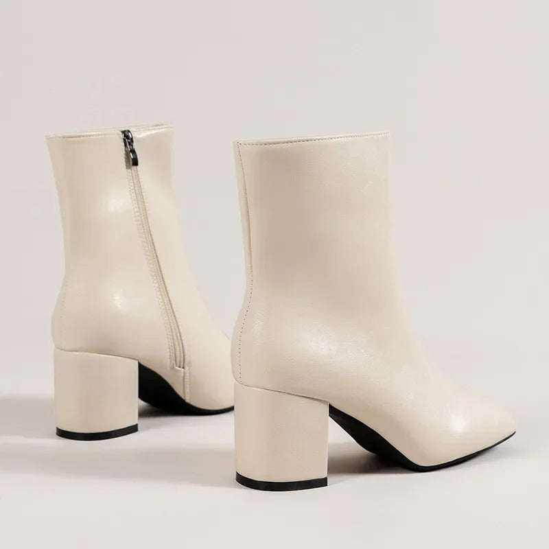 Margery - Women's Block-Heel Pointed Ankle Boot