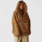 Marlowe - Women's Floral Fleece Quarter-Zip Pullover