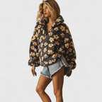 Marlowe - Women's Floral Fleece Quarter-Zip Pullover