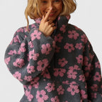 Marlowe - Women's Floral Fleece Quarter-Zip Pullover