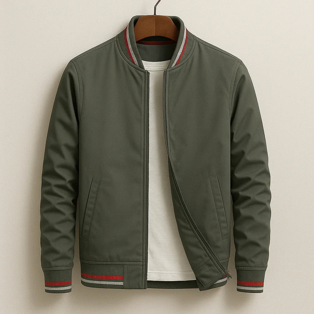 Mason - Men's Ribbed Collar Bomber Jacket