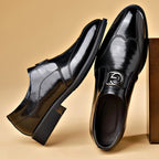 Matteo - Men's Slip-On Loafers with Metal Buckle Detail