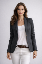 Meliora - Women's Single-Button Blazer with Notched Lapels