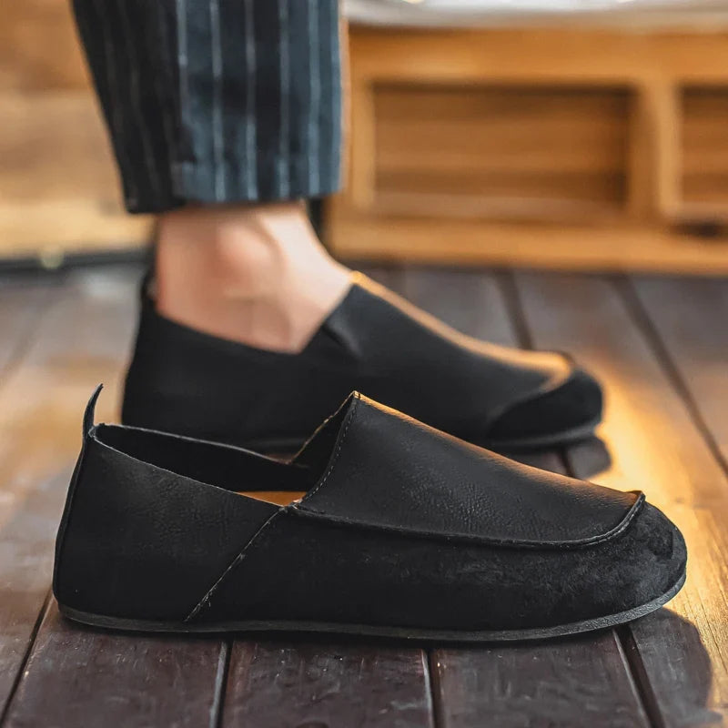 Miguel - Men's Mixed-Texture Slip-On Loafers