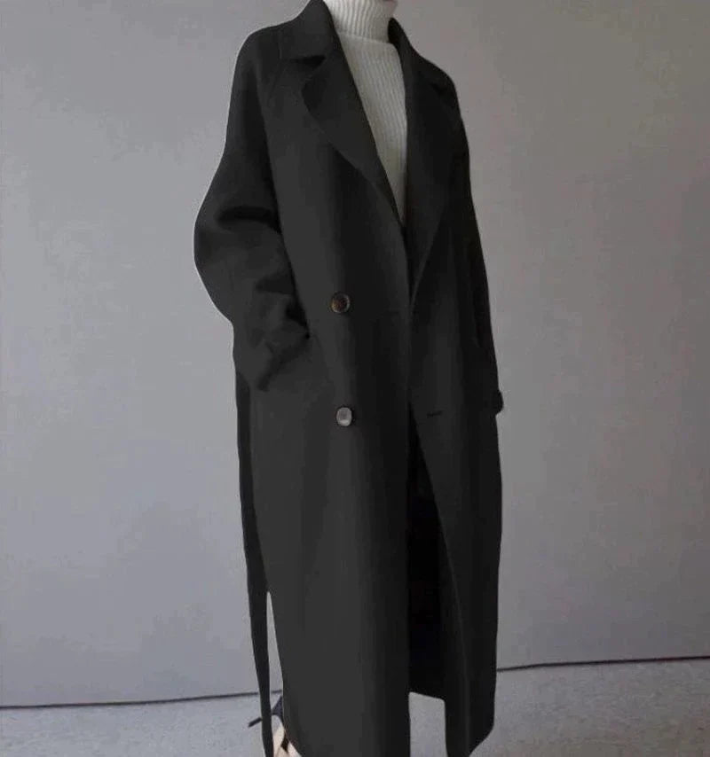Natalia - Women's Double-Breasted Wool Coat