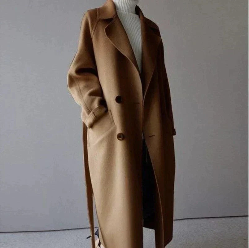 Natalia - Women's Double-Breasted Wool Coat