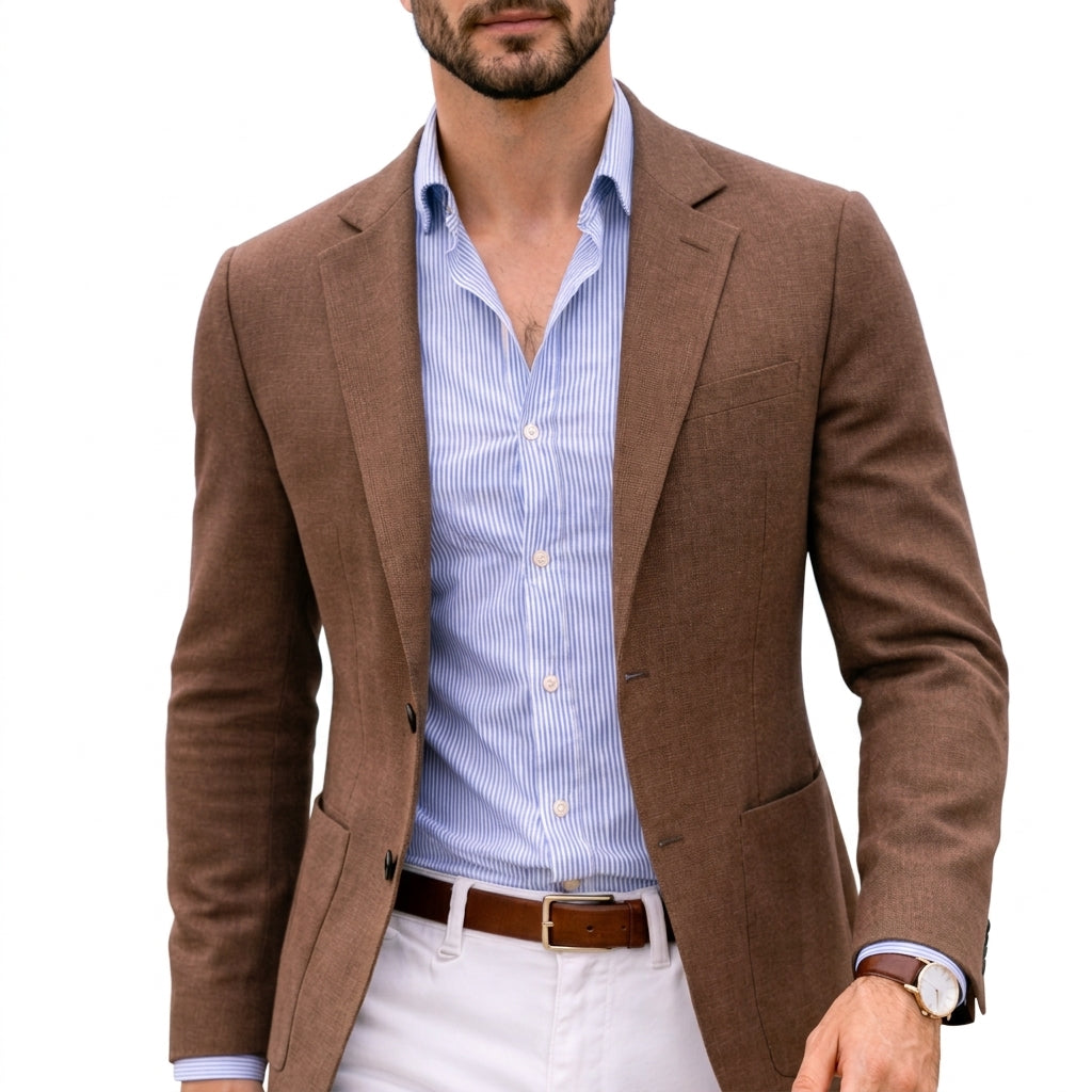 Nathaniel - Men's Notch Lapel Knit Blazer