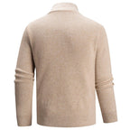 Nikolai - Men's Half-Zip Mock Neck Ribbed Knit Sweater