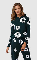 Odessa - Women's Floral Graphic Hoodie and Jogger Set