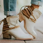 Odette - Women's Lace-Up Block Heel Ankle Boots