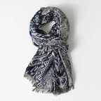 Oslo - Jacquard Woven Scarf with Fringed Hem