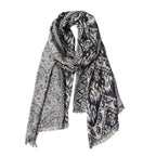 Oslo - Jacquard Woven Scarf with Fringed Hem
