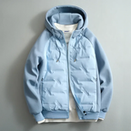 Quinlan - Men's Quilted Puffer Jacket with Drawstring Hood