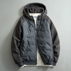 Quinlan - Men's Quilted Puffer Jacket with Drawstring Hood