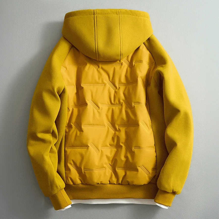 Quinlan - Men's Quilted Puffer Jacket with Drawstring Hood