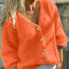 Raelyn - Women's Oversized Button-Front Cardigan
