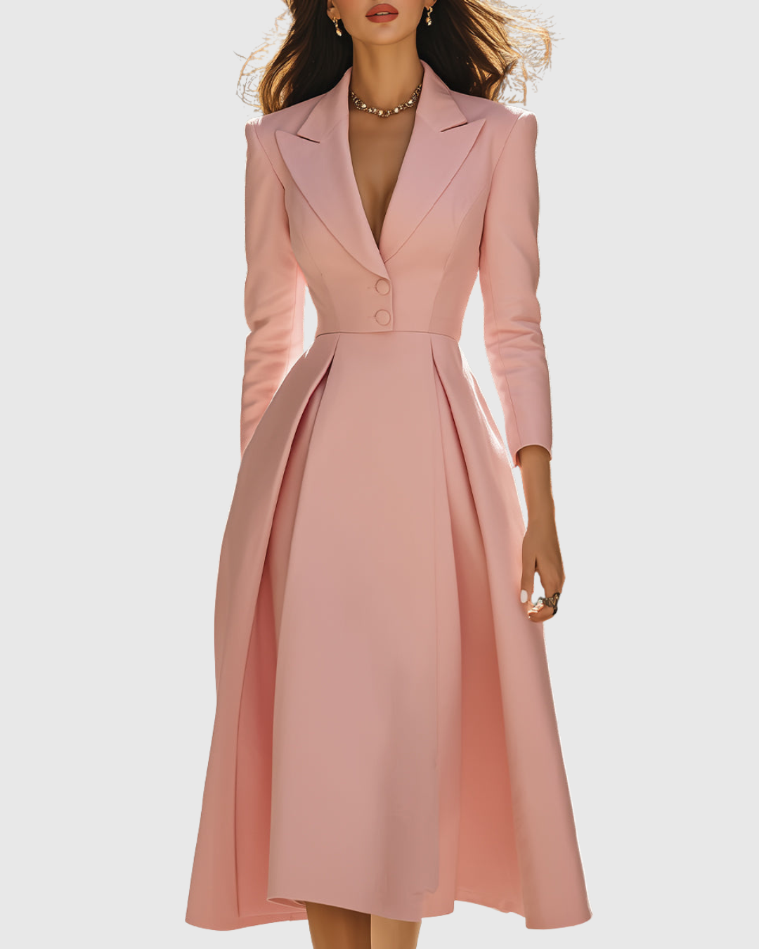 Raleigh - Women's Button-Front Pleated Midi Dress