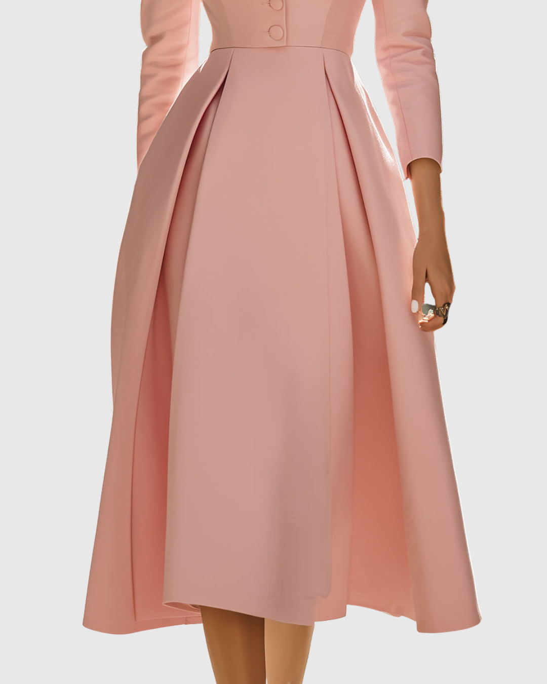 Raleigh - Women's Button-Front Pleated Midi Dress