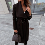 Rosemary - Women's Oversized-Collar Wool-Blend Coat