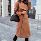 Rosemary - Women's Oversized-Collar Wool-Blend Coat