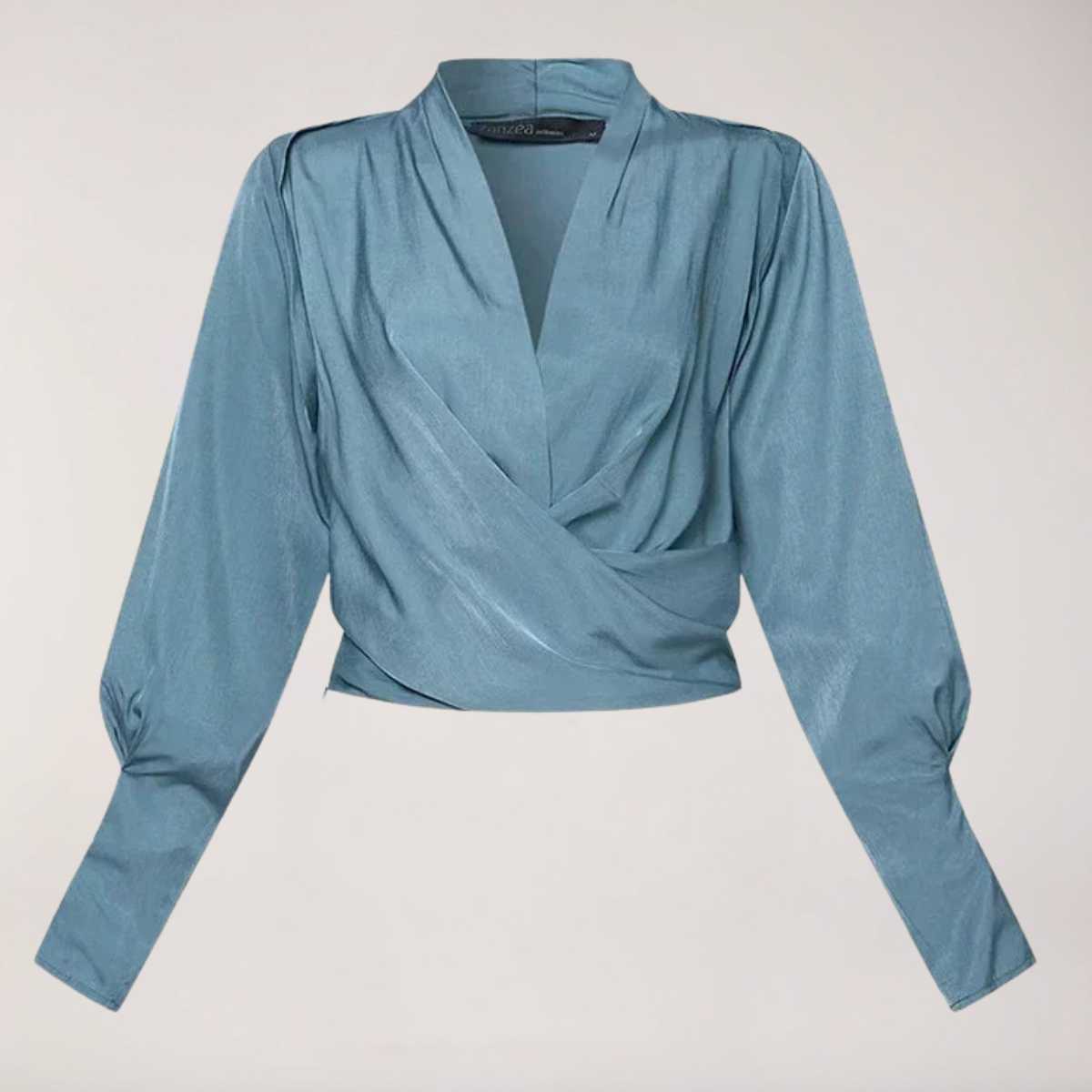 Rosie - Women's Wrap Blouse with Puff Sleeves