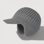 Roxanne - Women's Ribbed Knit Ear-Flap Cap