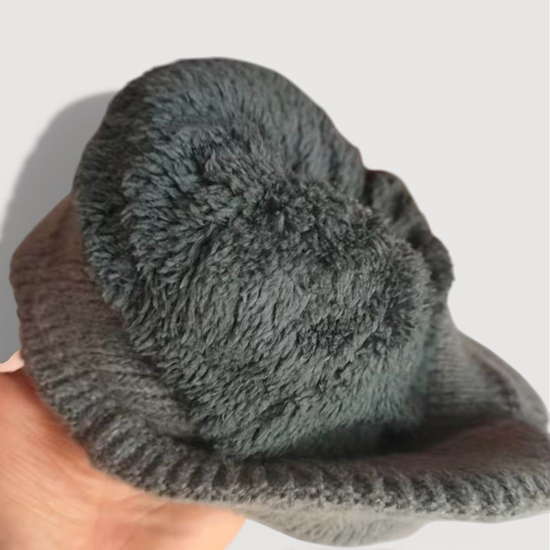 Roxanne - Women's Ribbed Knit Ear-Flap Cap