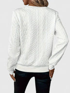 Samara - Women's Cable Knit Half-Zip Sweater