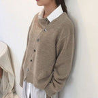 Simone - Women's Collared Cashmere Cardigan