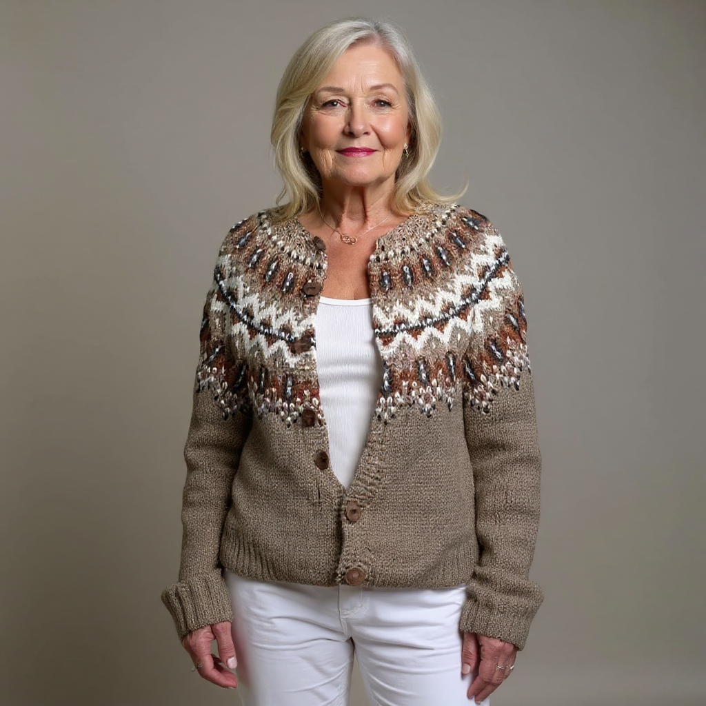 Sylvia - Women's Vintage Fair Isle Cardigan