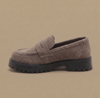 Tahlia - Women's Suede Platform Loafers with Lug Sole