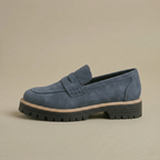 Tahlia - Women's Suede Platform Loafers with Lug Sole