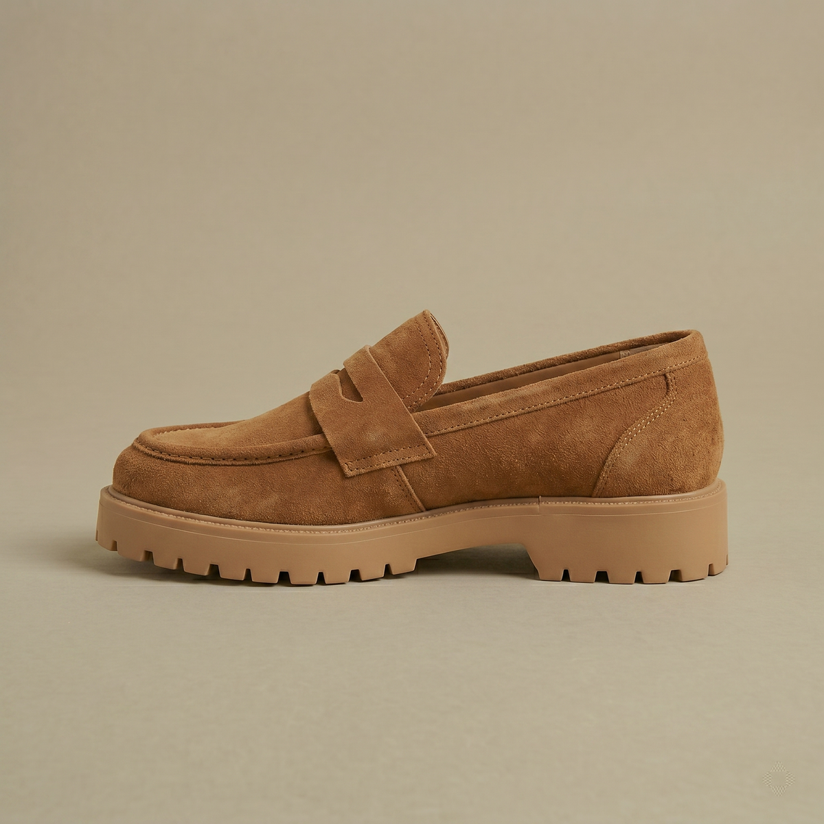 Tahlia - Women's Suede Platform Loafers with Lug Sole