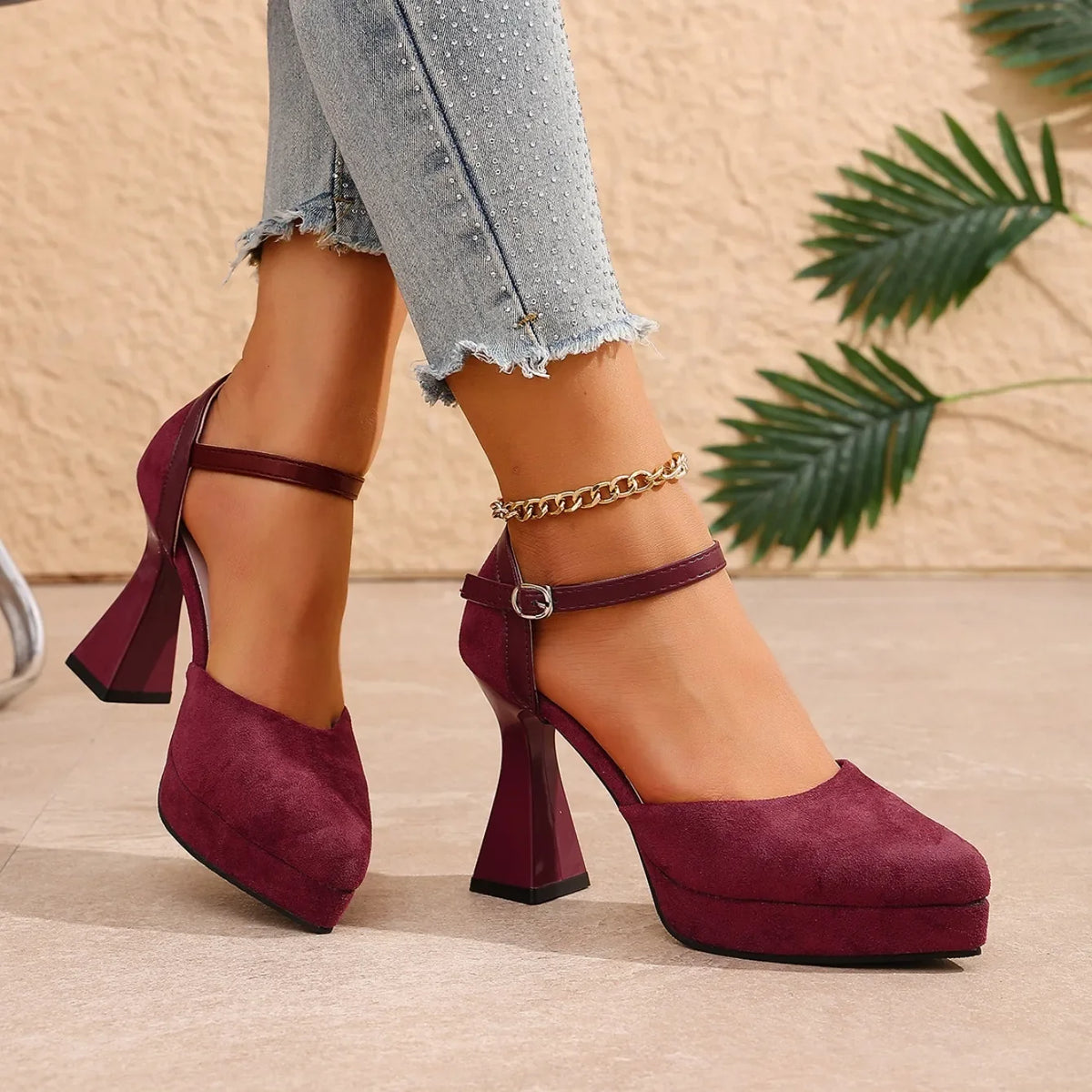 Talia - Women's Platform Ankle-Strap Heels