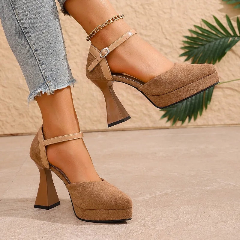 Talia - Women's Platform Ankle-Strap Heels