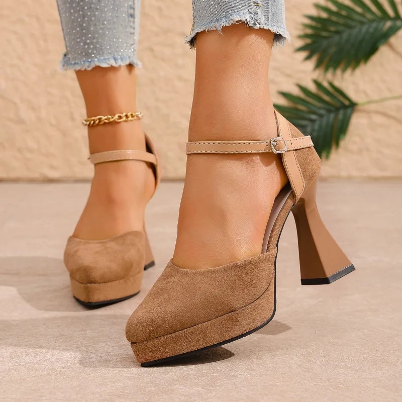 Talia - Women's Platform Ankle-Strap Heels