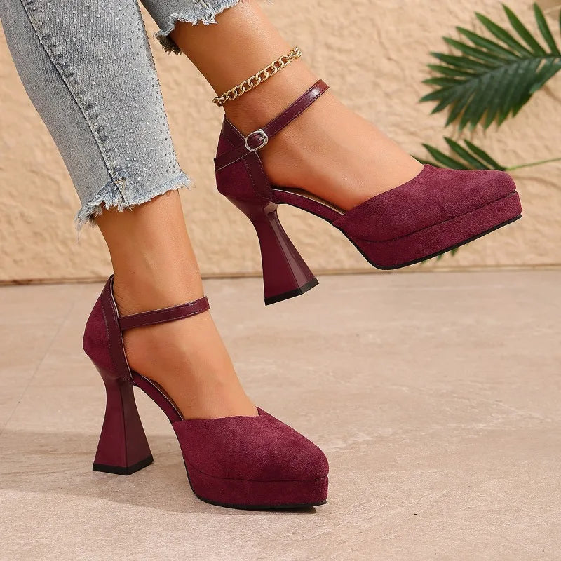 Talia - Women's Platform Ankle-Strap Heels