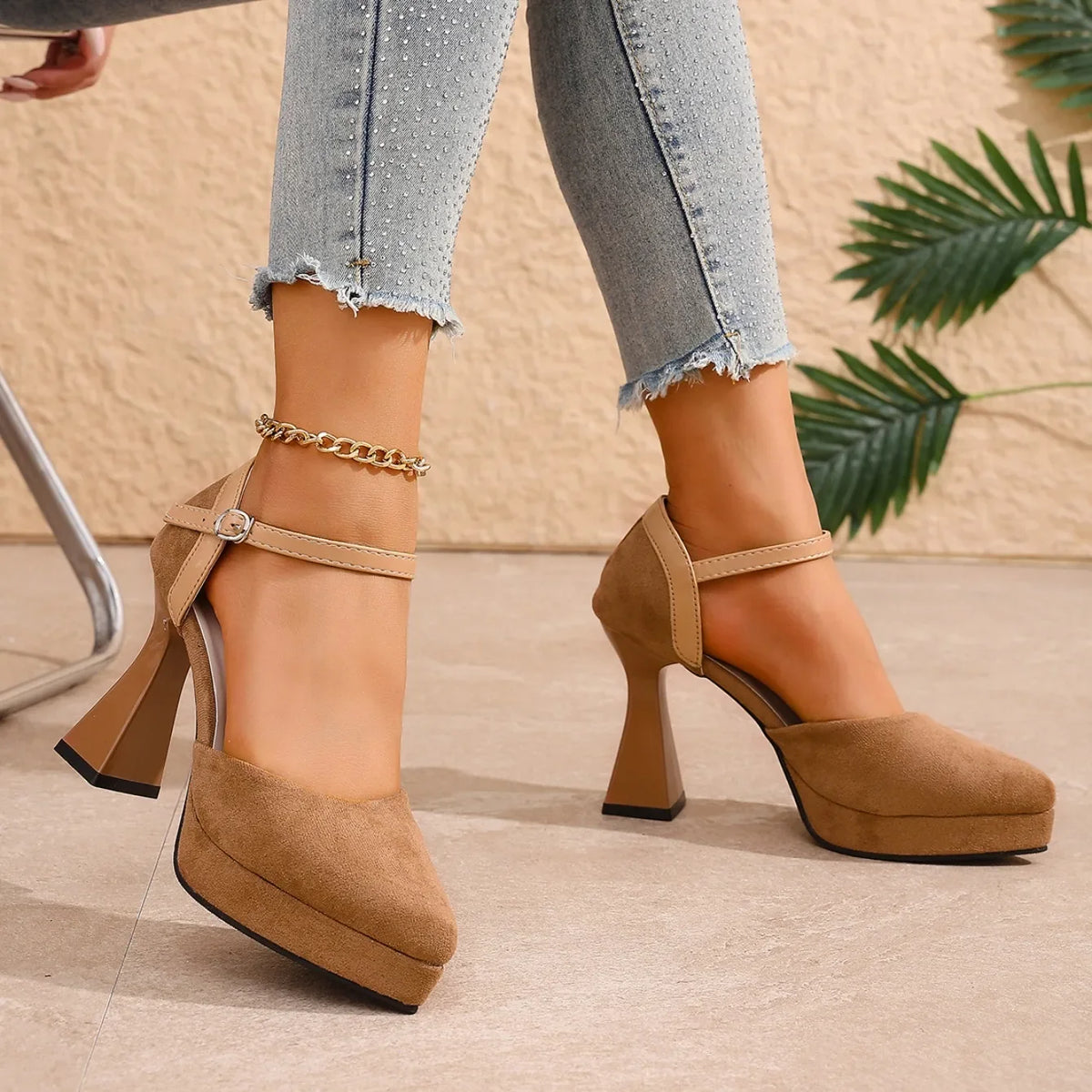 Talia - Women's Platform Ankle-Strap Heels