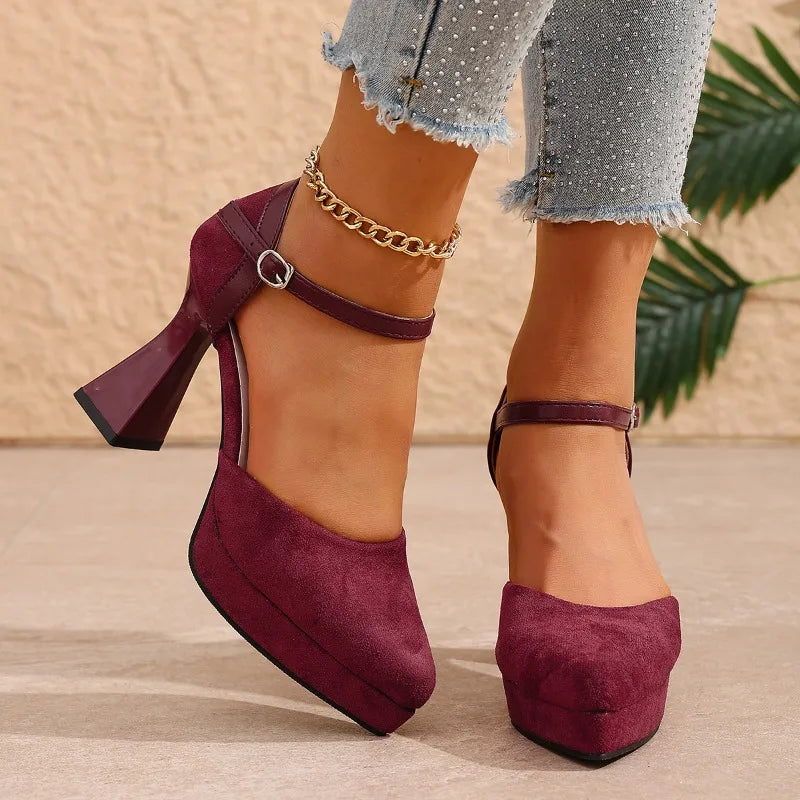 Talia - Women's Platform Ankle-Strap Heels