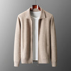 Taylor - Men's Knit Collared Zip Cardigan
