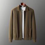 Taylor - Men's Knit Collared Zip Cardigan