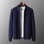 Taylor - Men's Knit Collared Zip Cardigan