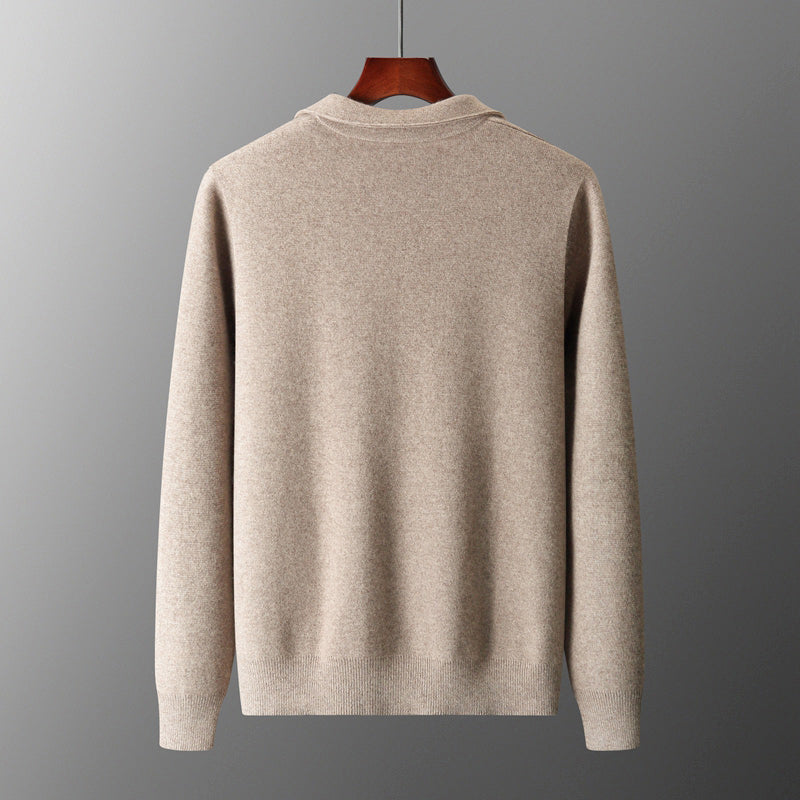 Taylor - Men's Knit Collared Zip Cardigan